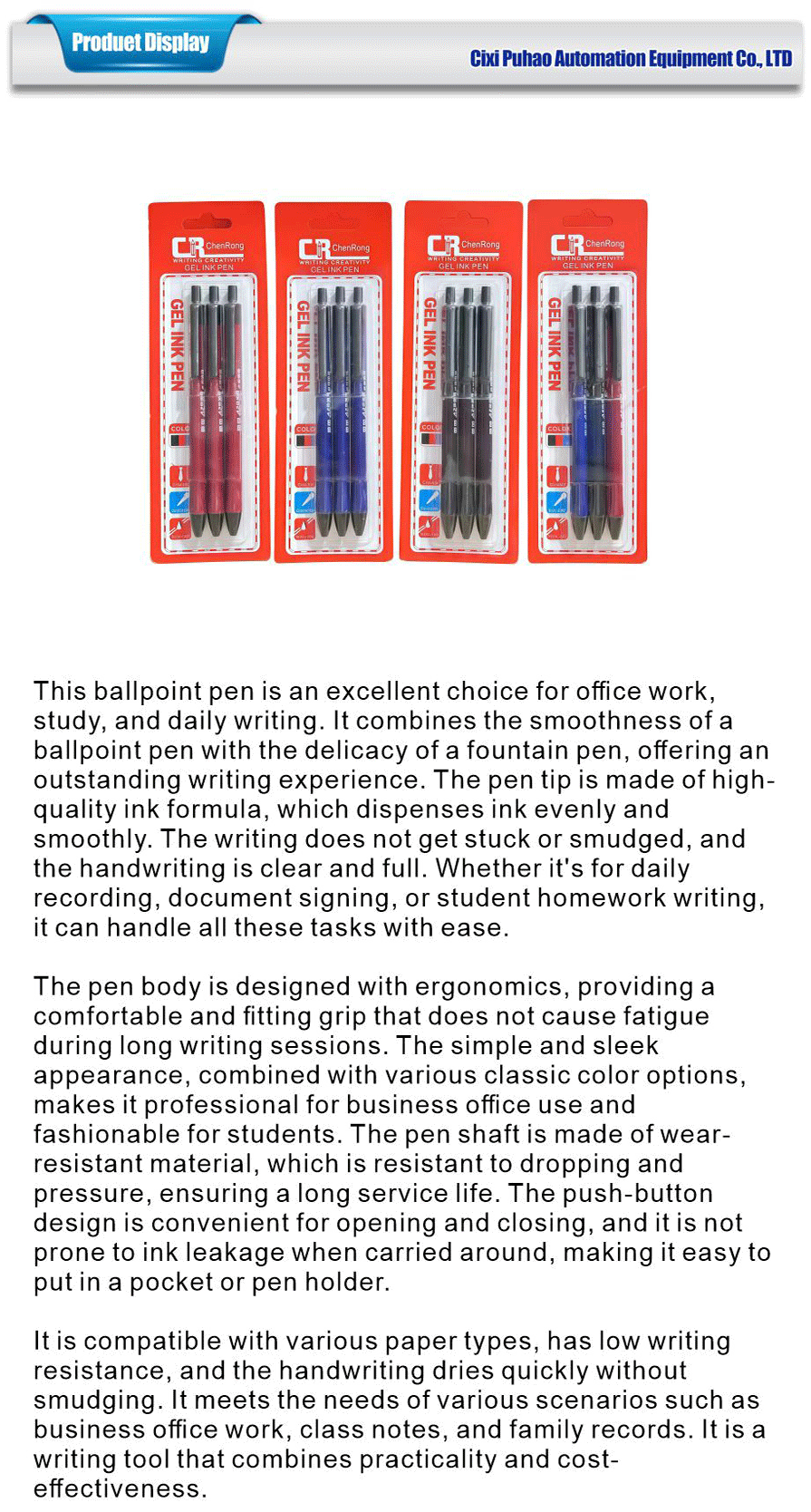 Medium Oil Pen Smooth Flow