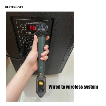 JL41 พลาสติกตัวแปลงเครื่องส่งสัญญาณ UHF XLR หนึ่งช่องทาง - แบบต่อสายเข้าสู่ไมโครโฟนแบบไร้สายอะแดปเตอร์