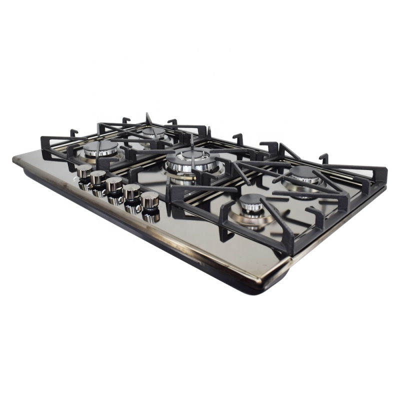 Titanium black stainless steel AC electric Ignition gas stoves cookers fast burners lpg gas stove with safety device