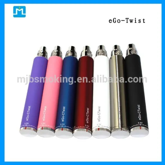 Authentic multiple colors electronic cigarettes variable voltage battery dry herb vaporizer vape pen ego twist