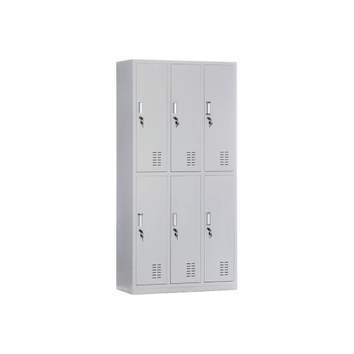 12" Wide Metal Gym Locker 6 Door