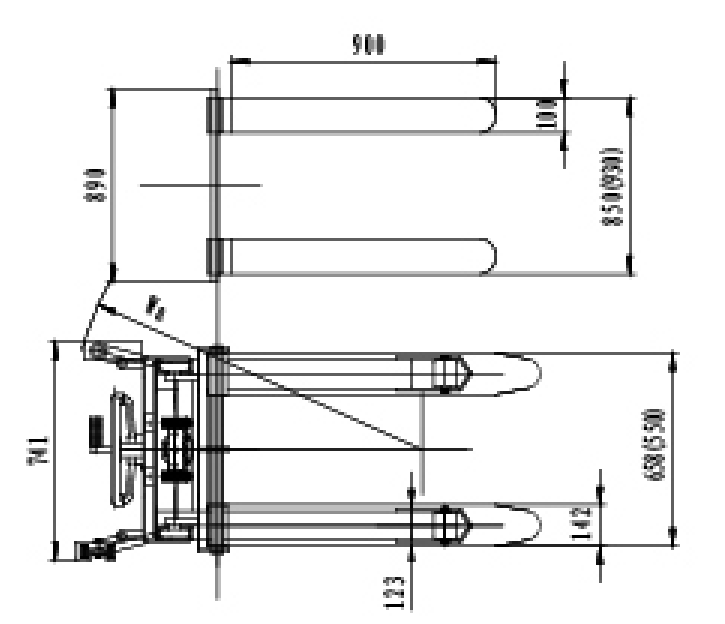 SDA-S stacker truck hand use