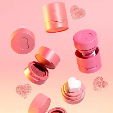 Private Label Heart Shape Waterproof Vegan Cheek Blusher Stamp