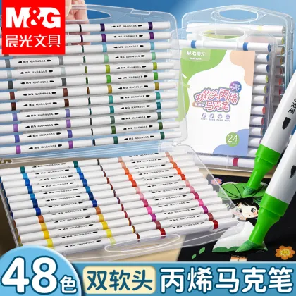 M&G Dual Soft Tip Acrylic Marker Pen Set