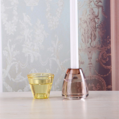 Tealight colorido de vidro e suporte para vela votiva