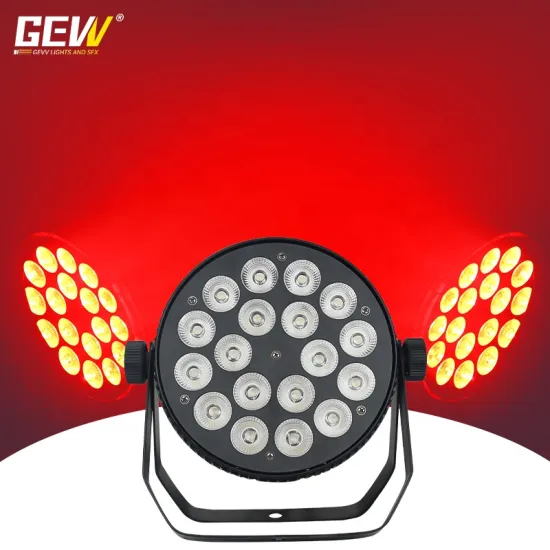 DMX-Control 18*10W/12W/15W LED RGBW 4in1/5in1/6in1 Flat Par Light for DJ Parties and Stage Effects