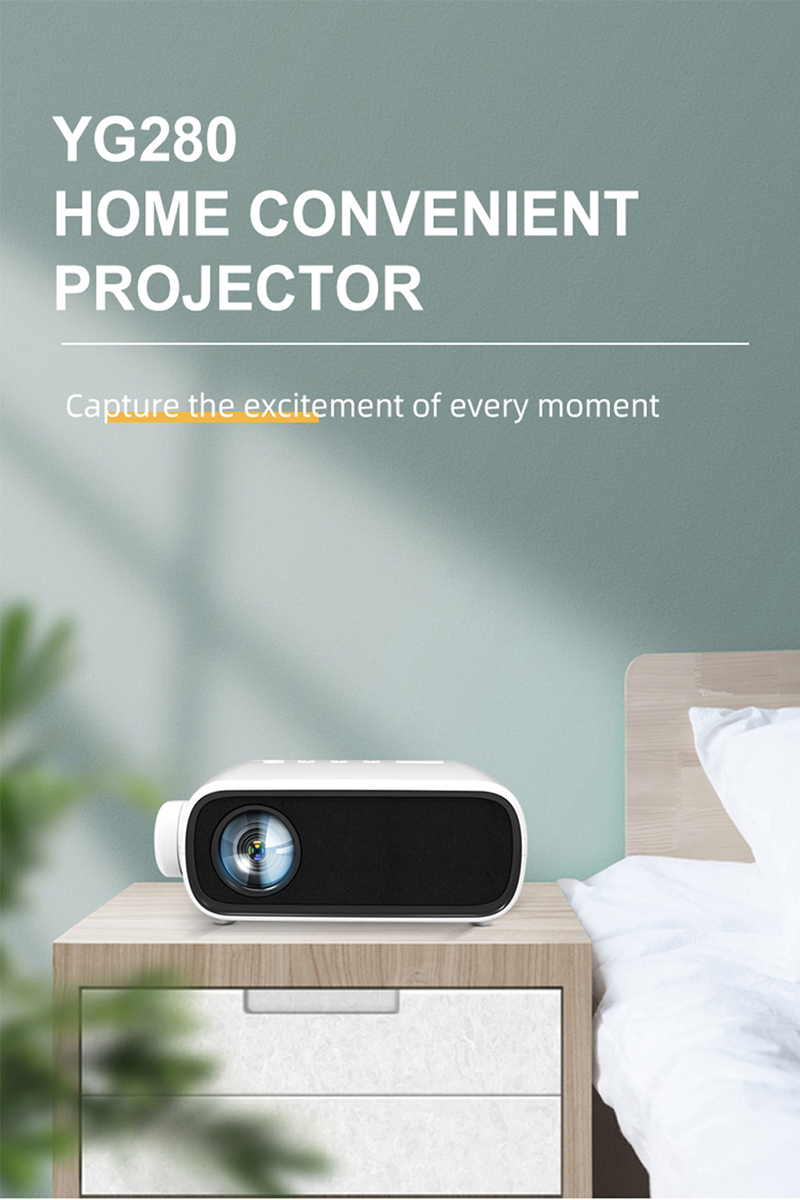 mini portable projector yellow
