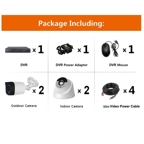 4ch 2.0MP Starlight CCTV DVR System Kits