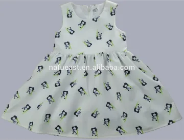 2015-2016 hot sale customized overall print girl dress
