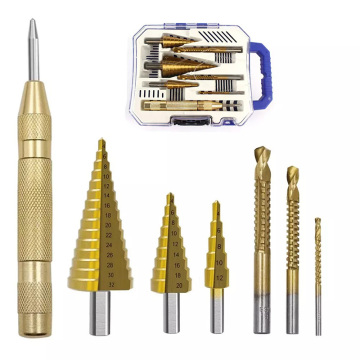 Pabrik Grosir 7-Piece Baja Berkecepatan Tinggi (HSS) 4241 Bit Bit Langkah Set untuk Pengeboran Logam dan Kayu