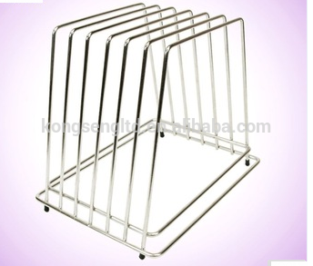 6 Compartments Stainless Steel Cutting Board Storage Rack