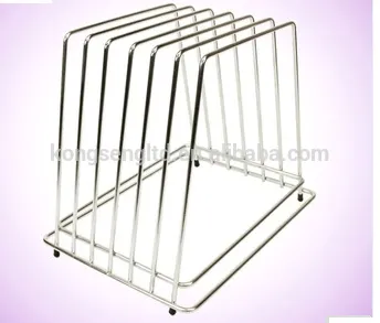 6 Compartments Stainless Steel Cutting Board Storage Rack