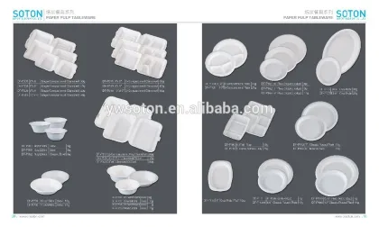 Various sizes Sugarcane fiber disposable paper tableware