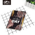 Caderno de papelaria de estilo de folha tropical personalizado com diário de cinta elástica