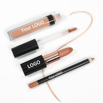 OCHAIN Private Label 3 in 1 Long Lasting Matte Liquid Lipstick Kit with Lip Liner