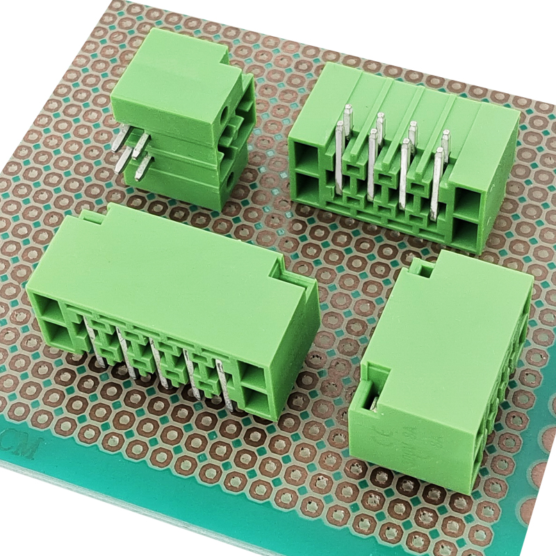 3.5mm 피치 콤팩트한 2열 직각 핀 헤더(플랜지 포함) Pcb 스루홀 솔더 유형, 산업용 수형 커넥터, Bossgoo.com ...