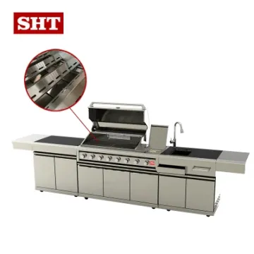 New Design Stainless Steel Grill Gas Modular Kitchen