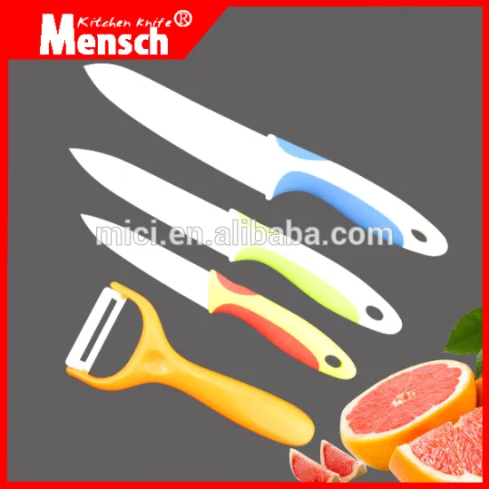 4pcs Safe and Health Ceramic camping knife with comfortable handle