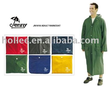 navy blue pvc adult pocket raincoat
