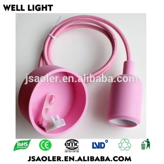 Pink Colour! Screw base lamp socket E27 Socket Lamp with Clip and Treminal