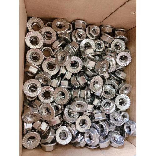 Wholesale Quality M6 Glanvanized Flange Nut, DIN6923 Nut