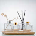 Luxury Flat Square Fragrance Glass Diffuser Bottle