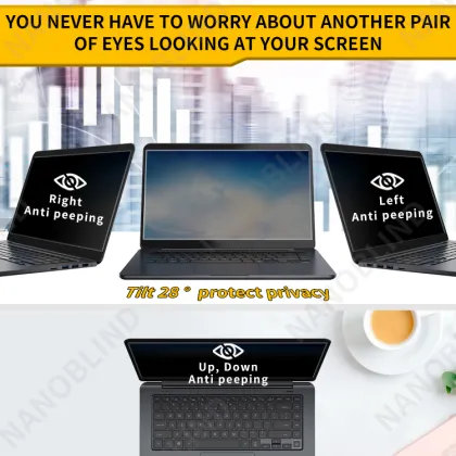 13.3 Inch Laptop Monitor with 4 Way Privacy Filter for HP/Dell/Acer