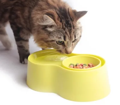 Anti-Ant Plastic Pet Bowl - Blue