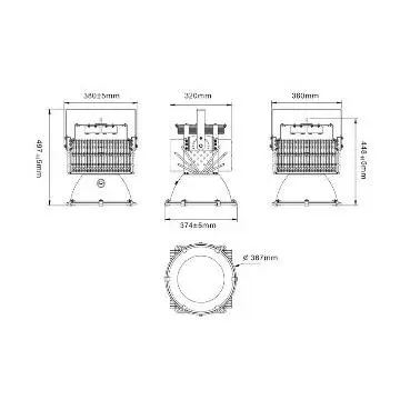 hampton bay light low bay IP68  CE UL CREE