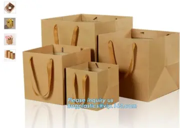 flower carry paper gift bags with ribbon handles, Shopping Gift Christmas Wedding Bag, Gift/clothes/scraf/ paper packaging bags