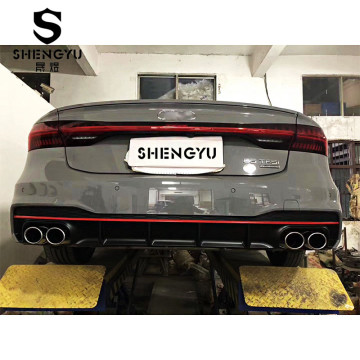 Bumper Kereta RS7 Gaya Meningkatkan Kit untuk Audi A7 2019-2021 - Bumper depan dengan gril dan bibir