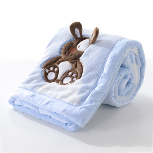 Baby double-layer printed flannel children's blanket