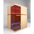 Salão de sauna infravermelho distante para três pessoas