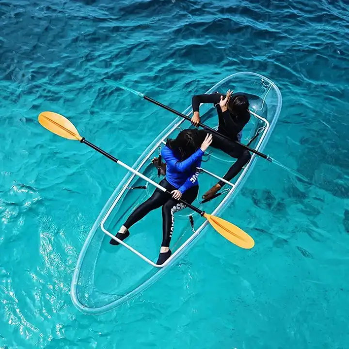 Wholesale Deals: High-Quality Single & Double Seat Crystal Clear Kayaks Made of Transparent Polycarbonate