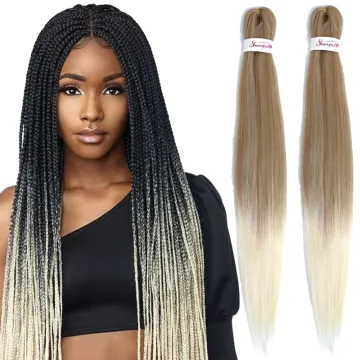 Easy braiding hair Ombre color pre streched braiding hair extension crochet Hair braids