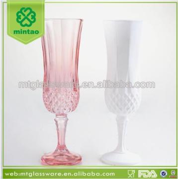 Pink baroque champagne flutes glasses dining table sets