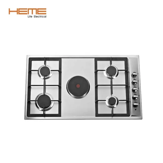 Stainless Steel 90cm Dual Fuel Cooktops: Gas and Electric Built-In Hobs
