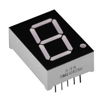 7 segment LED display, 0.80 inch, single digit red/yellow green/yellow