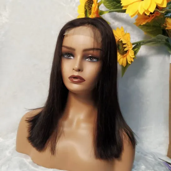 Bob Lace Front Wigs Human Hair 4x4 Wigs Short Straight Bob Wigs Human Hair Brazilian for Black Women 180%Density 14inches