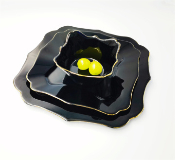 Heat Resistance Opal Glassware Square Bowl Flat Plates