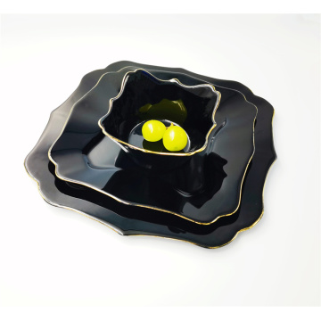 Placas planas del cuenco cuadrado de la cristalería del ópalo de la resistencia al calor