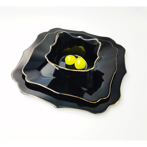 Placas planas del cuenco cuadrado de la cristalería del ópalo de la resistencia al calor