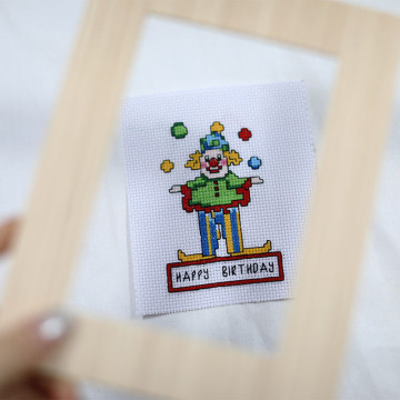 Gorący sprzedaż 14CT Clown Cross Stitch Zestaw