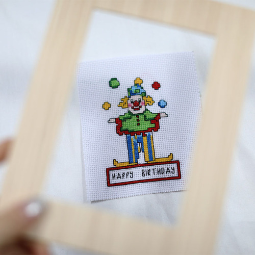 Heißer Verkauf von 14ct Clown Cross Stitch Kit