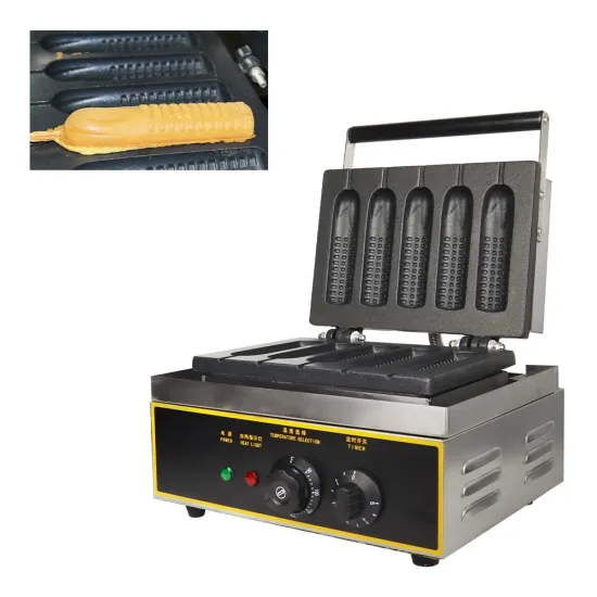 Electric Corn Dog and Waffle Machine for Home, Commercial Use, Restaurants, Bakeries, and Snack Bars (1.5KW)