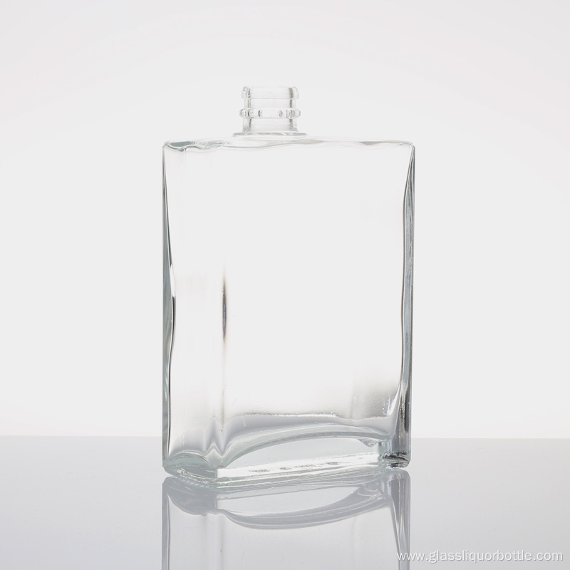 Glass Brandy Gin Bottle With Lid