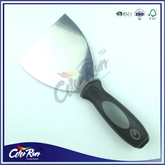 ColorRun made in china carbon steel fine polishing rubber plastic handle putty knife