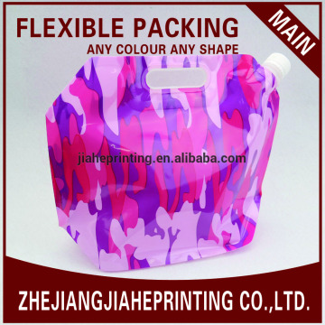 1L drink pack liquid storage bag with spout and handle