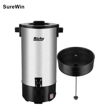Economic Stainless Steel Coffee Maker Machine with Plastic Filter Basket for Restaurants and Hotels