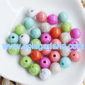 8mm Gemengde Kleur Acryl Ronde Spacer Losse Kralen Imitatie Crackle Ball Kralen Voor Armband Ketting